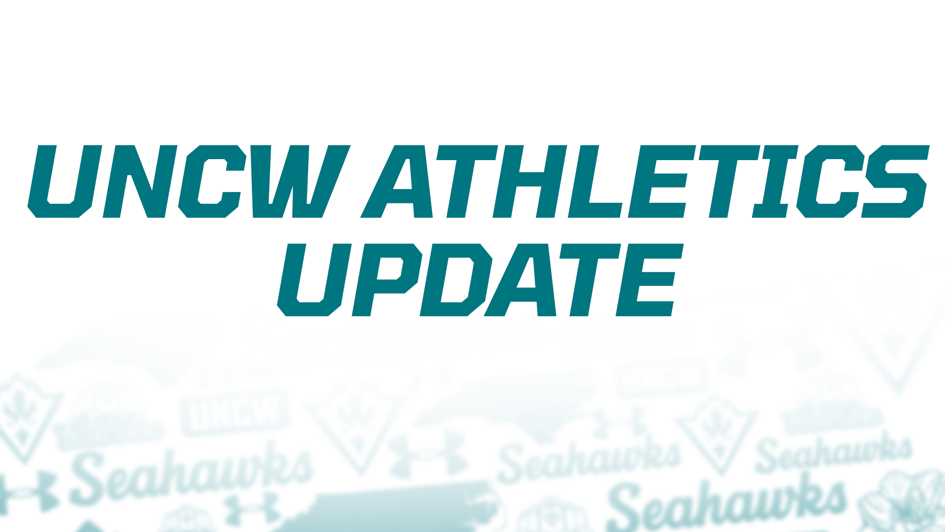 Graphic announcing an update from UNCW Athletics