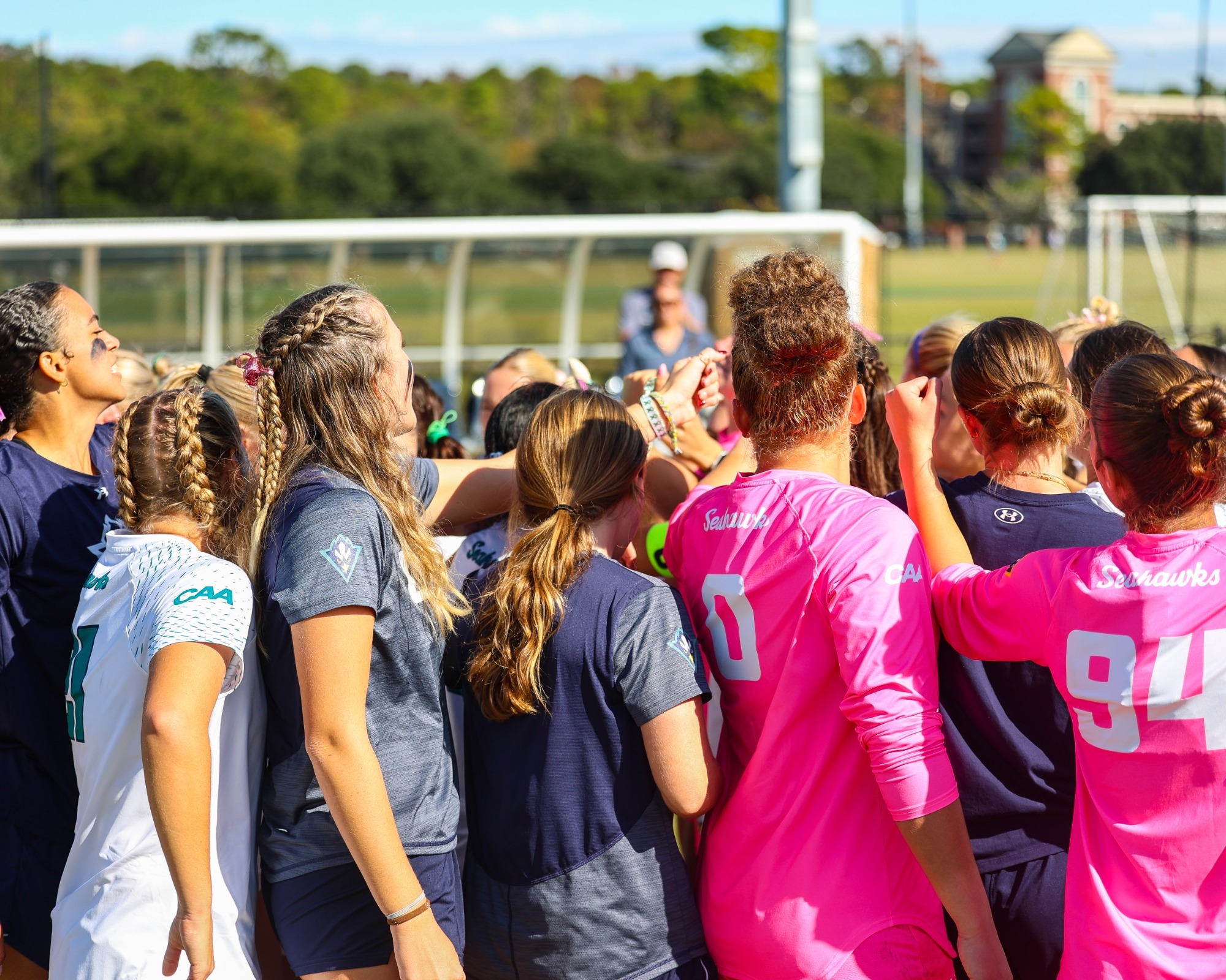 WSOC Team huddle