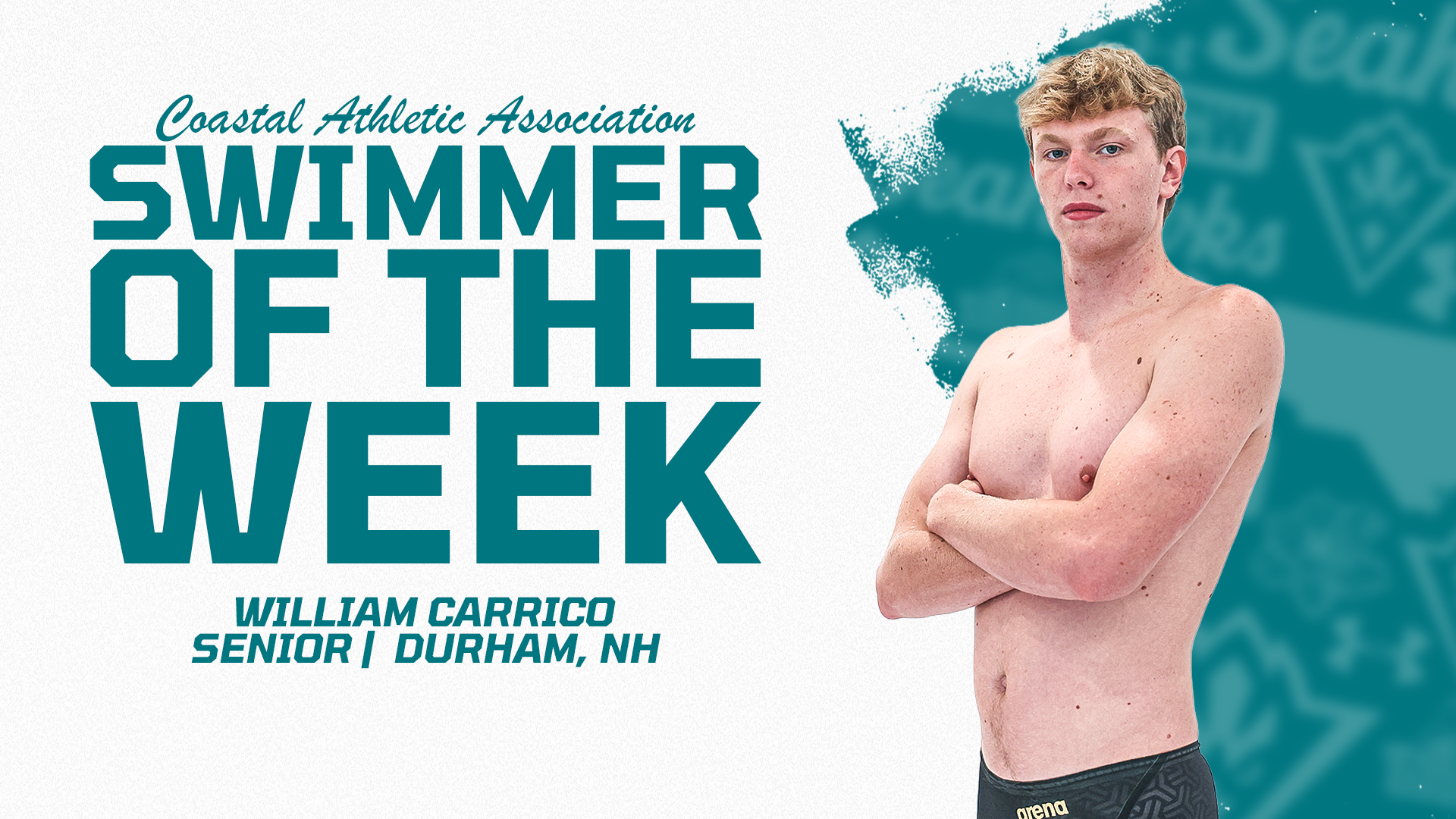 William Carrico was honored as the Swimmer of the Week