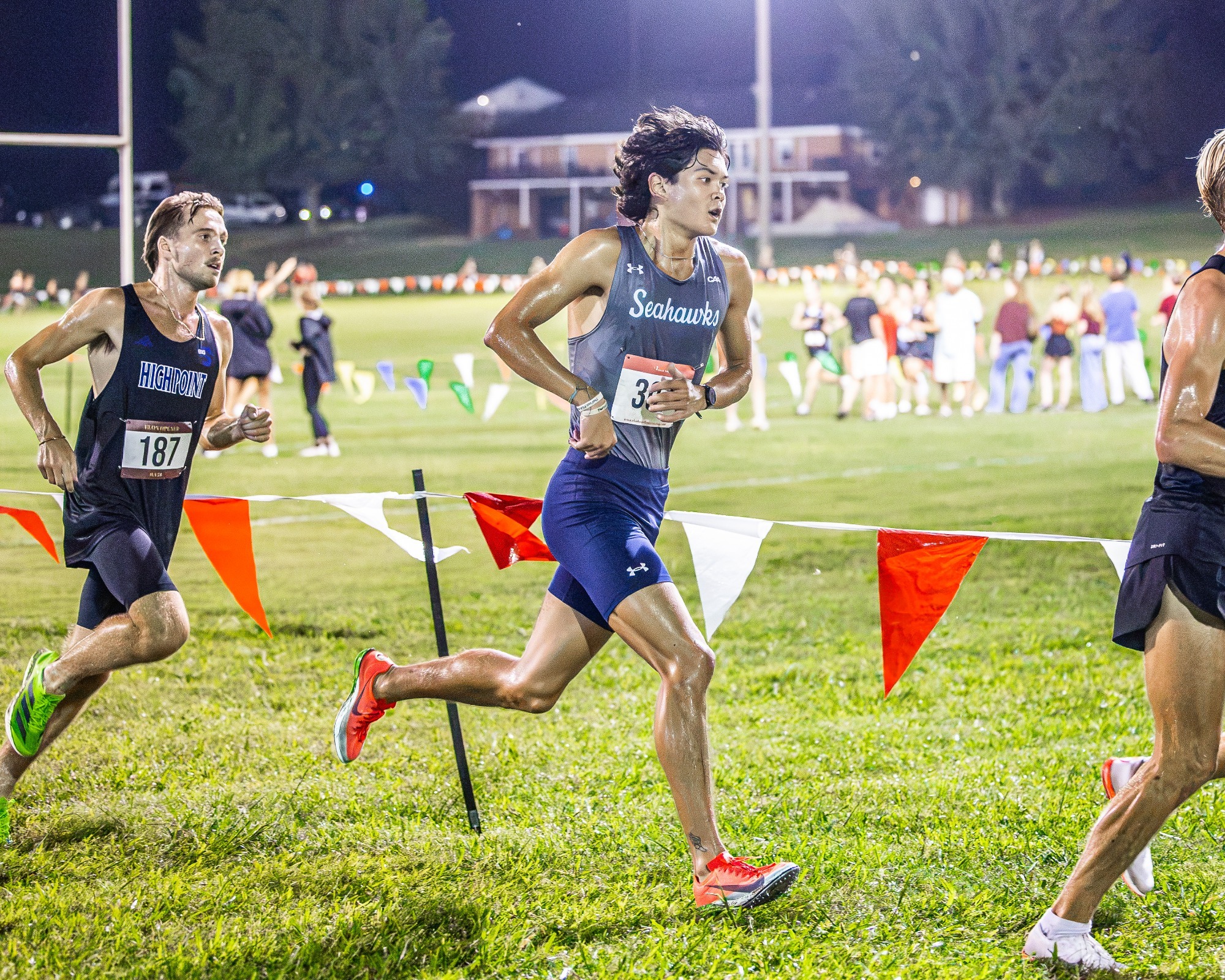 Griffin Wald leading XC @ Elon Opener