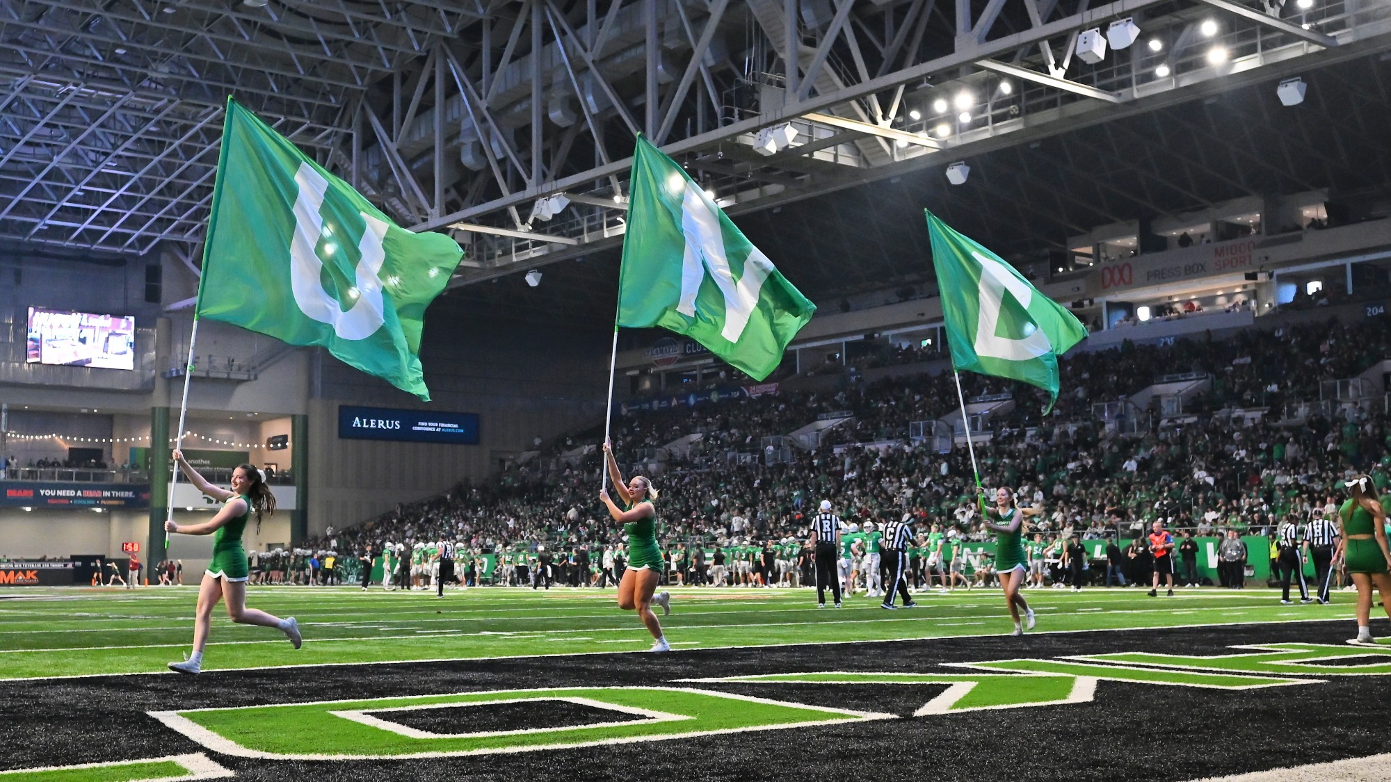 University of North Dakota hosts Youngstown State Penguins in NCAA football at the Alerus Center in Grand Forks, ND on Saturday, October 11, 2025.By Russell Hons