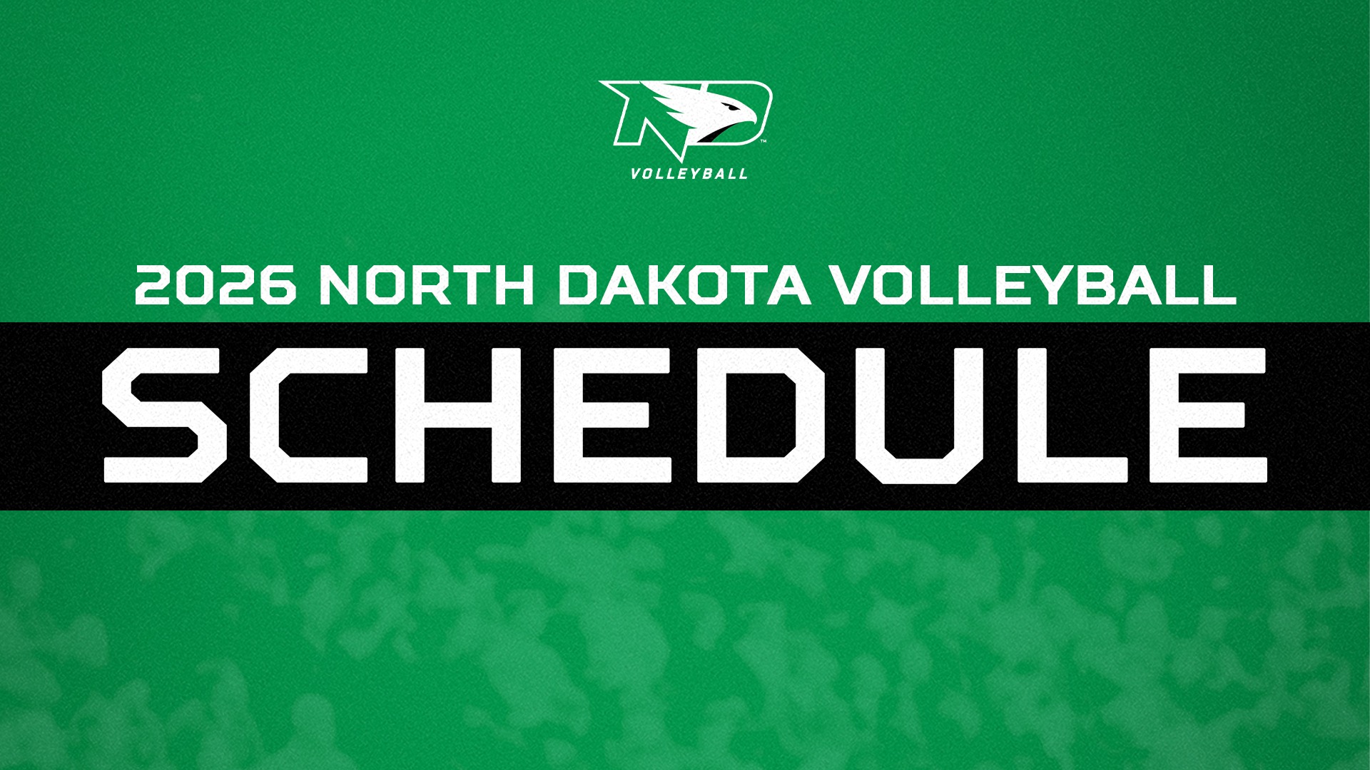 2026 UND Volleyball Schedule Release Graphic