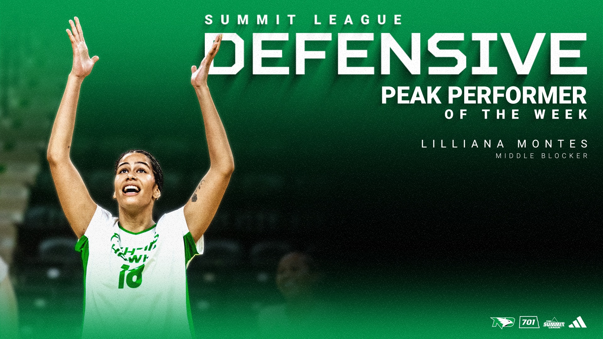 Lilliana Montes Defensive Peak Performer of the Week Graphic