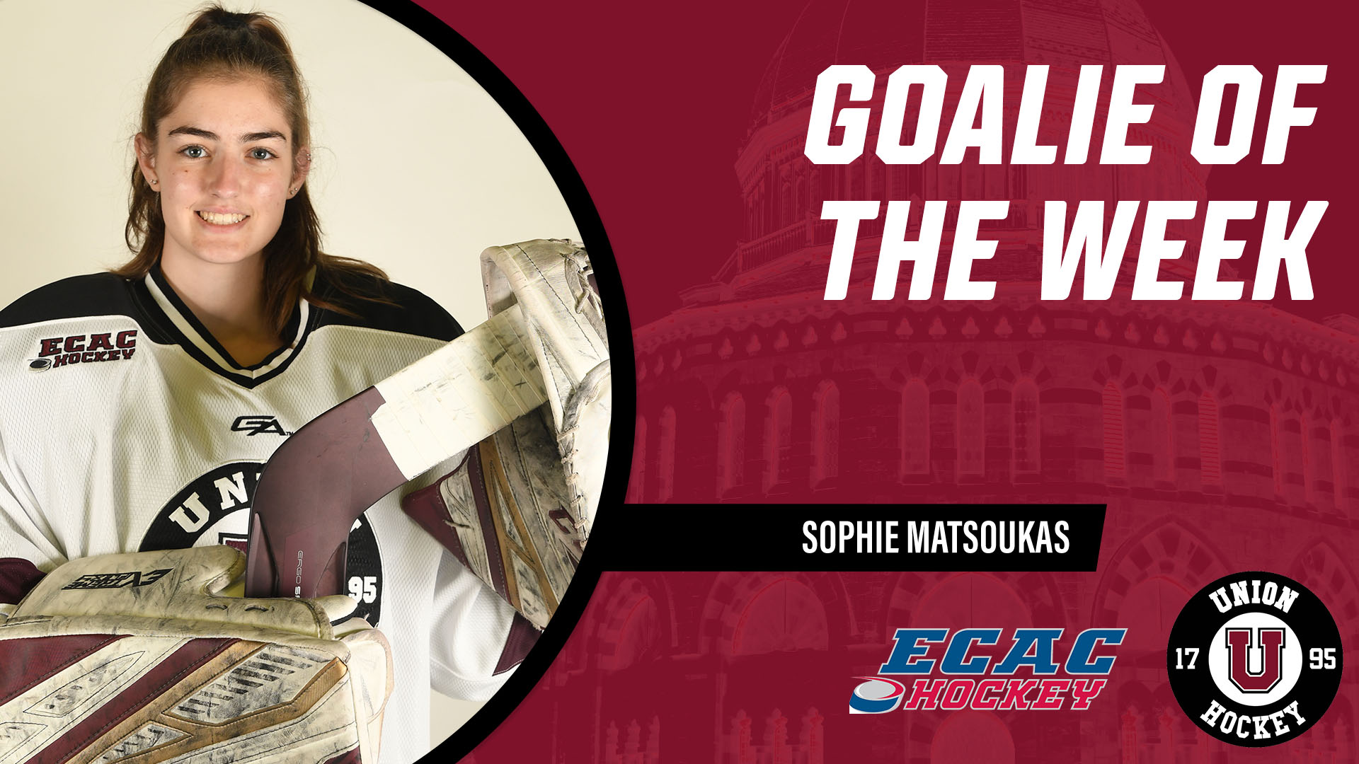 Matsoukas Named MAC Goalie of the Week Union College Athletics