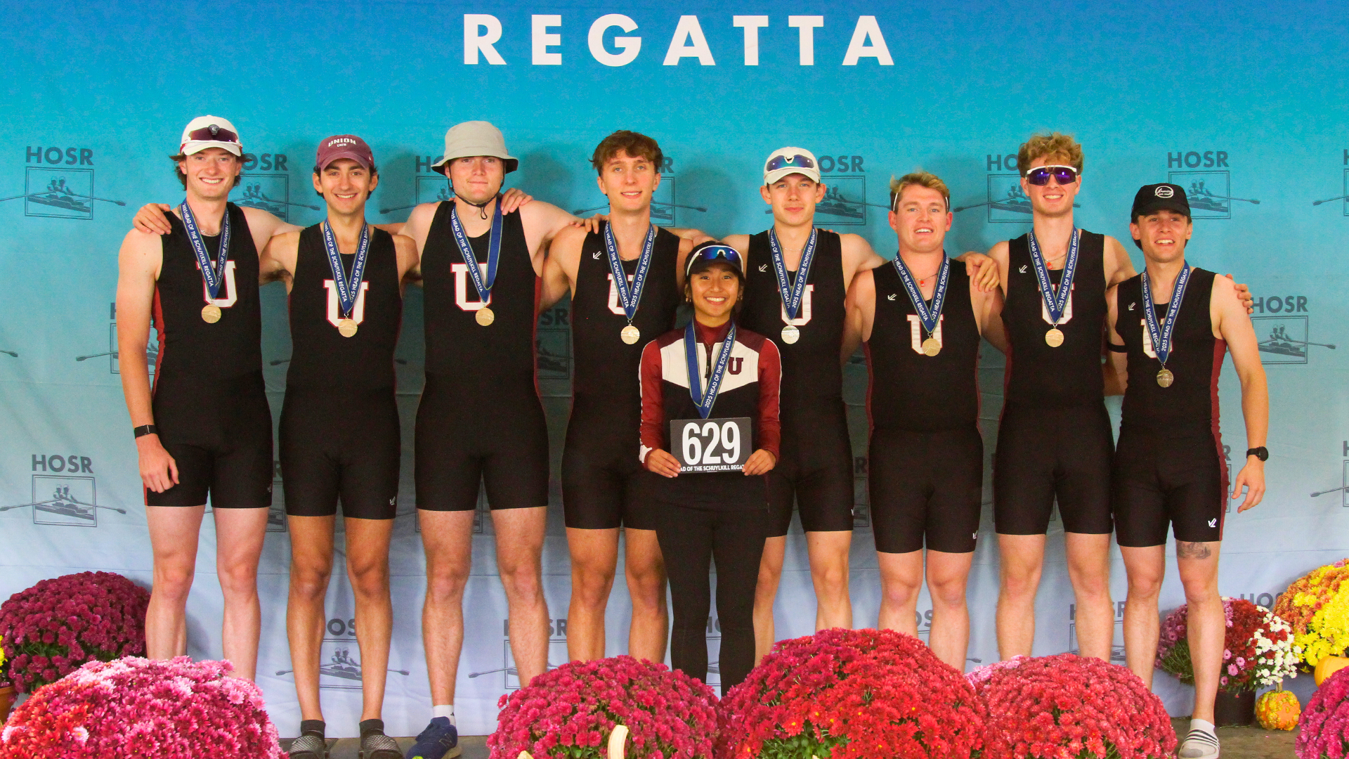 Men's crew team at Head of Schuylkill Regatta