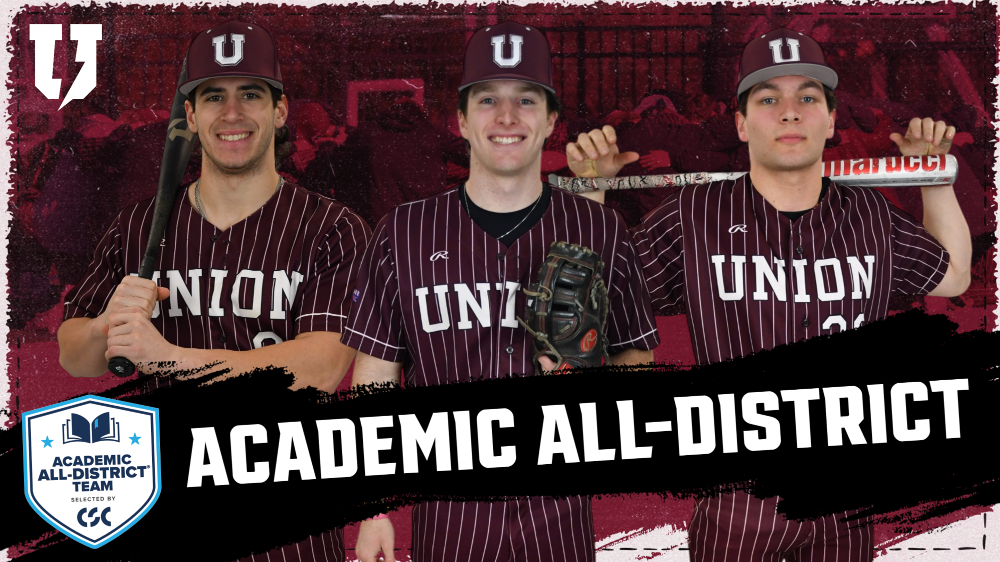 Miller, Strazza and DiCaprio Academic All-District