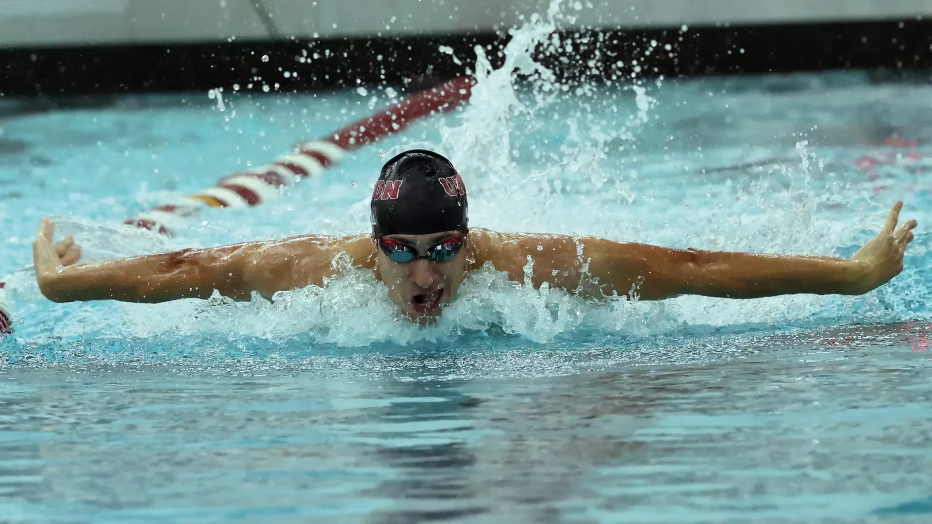 men's swimmer swimming the butterfly stroke