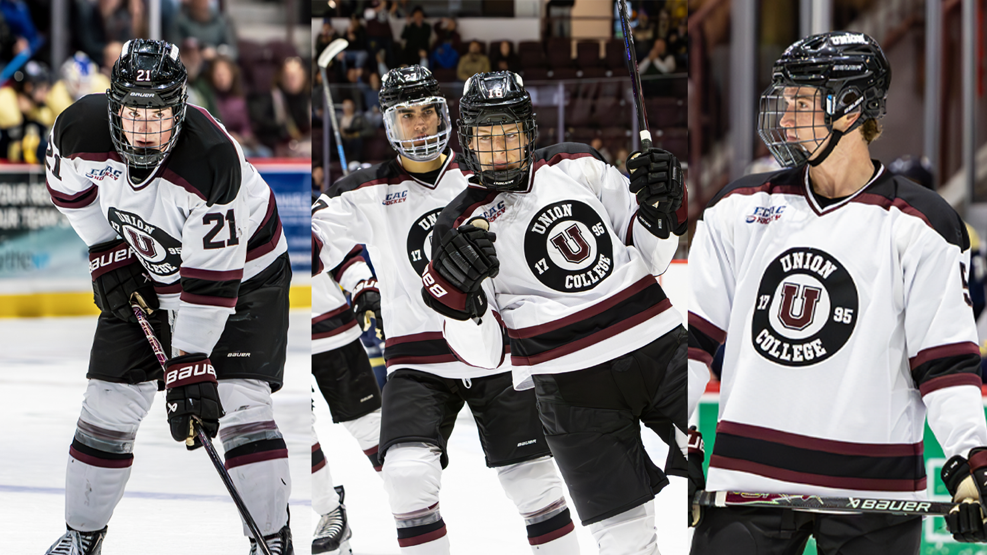 four hockey players
