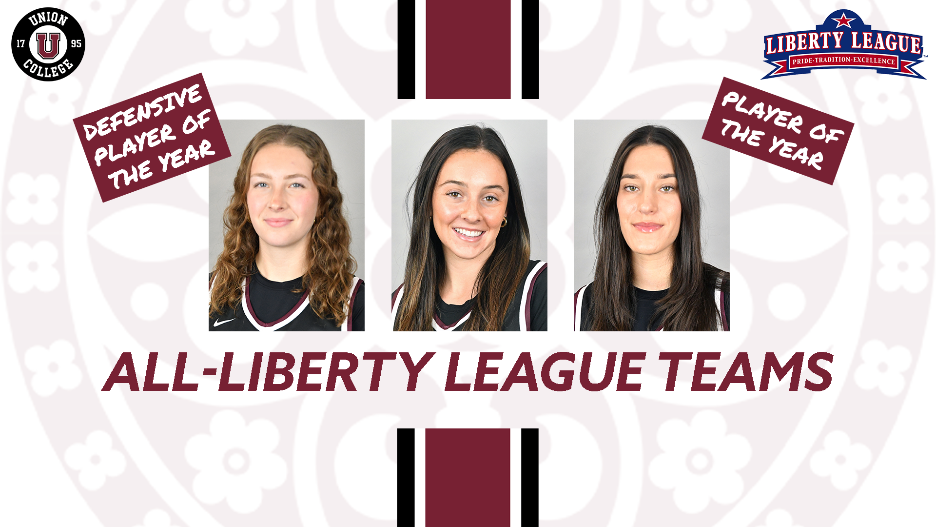 Union WBB All-LL Teams - Cunningham, Peek and Perovic