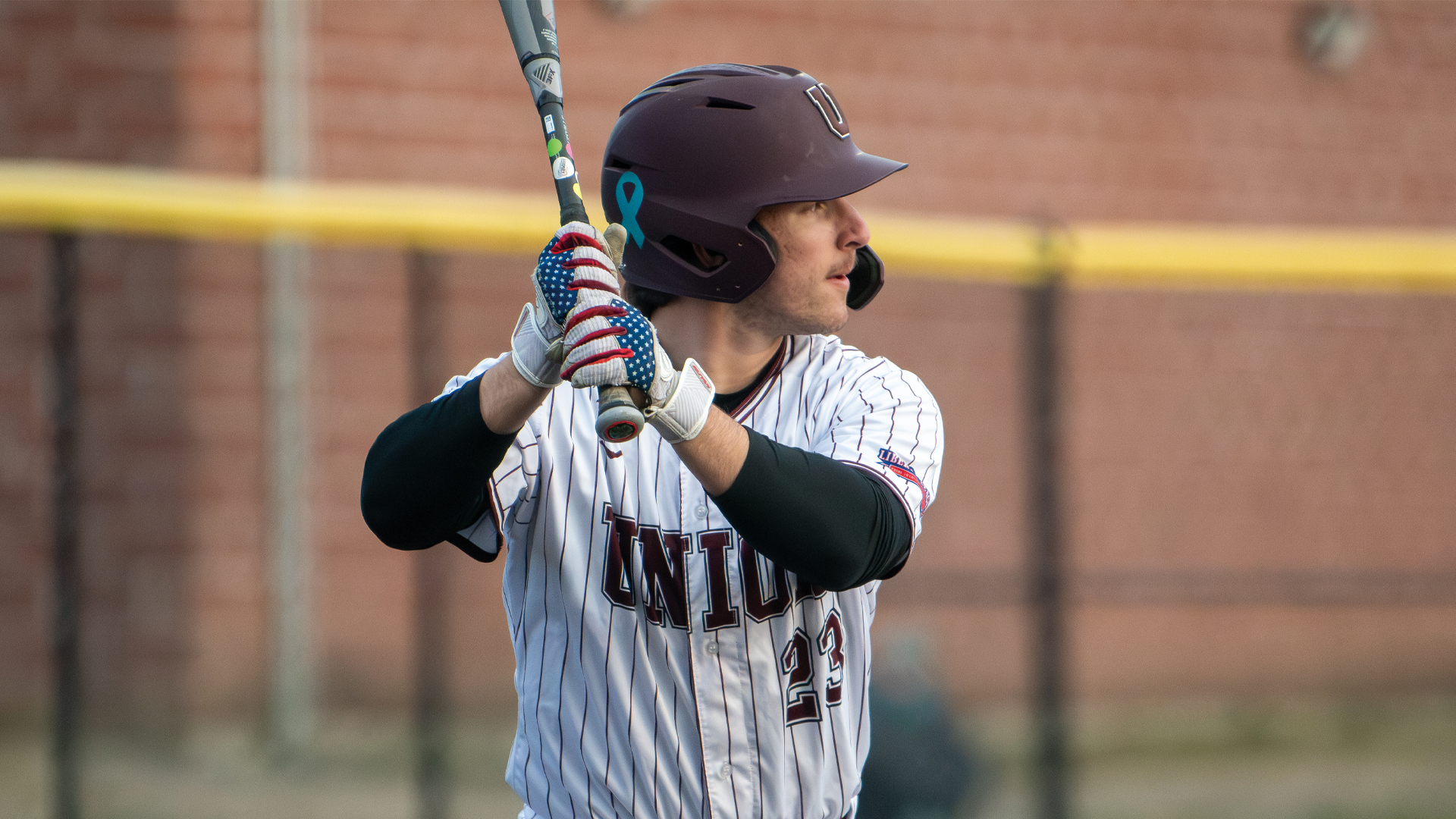 a baseball player in his batting stance