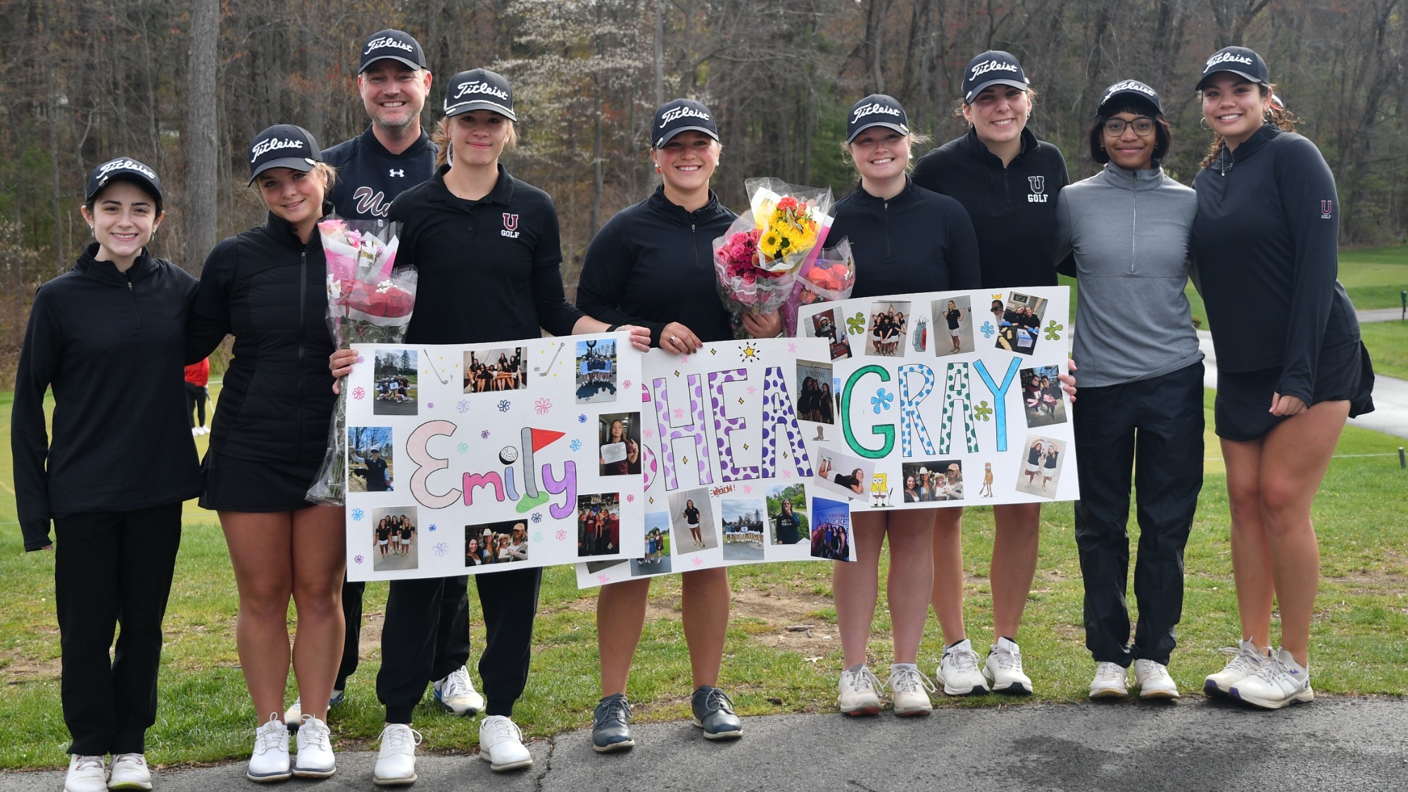 Union Women's Golf Seniors with Team