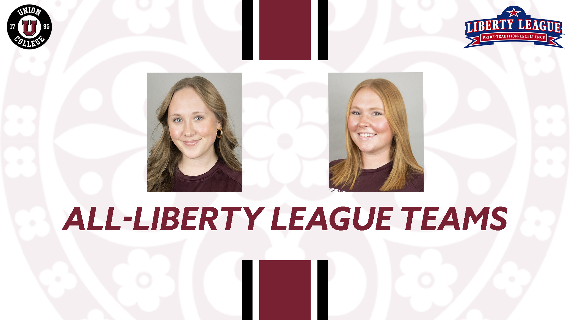 Headshots of two softball players.