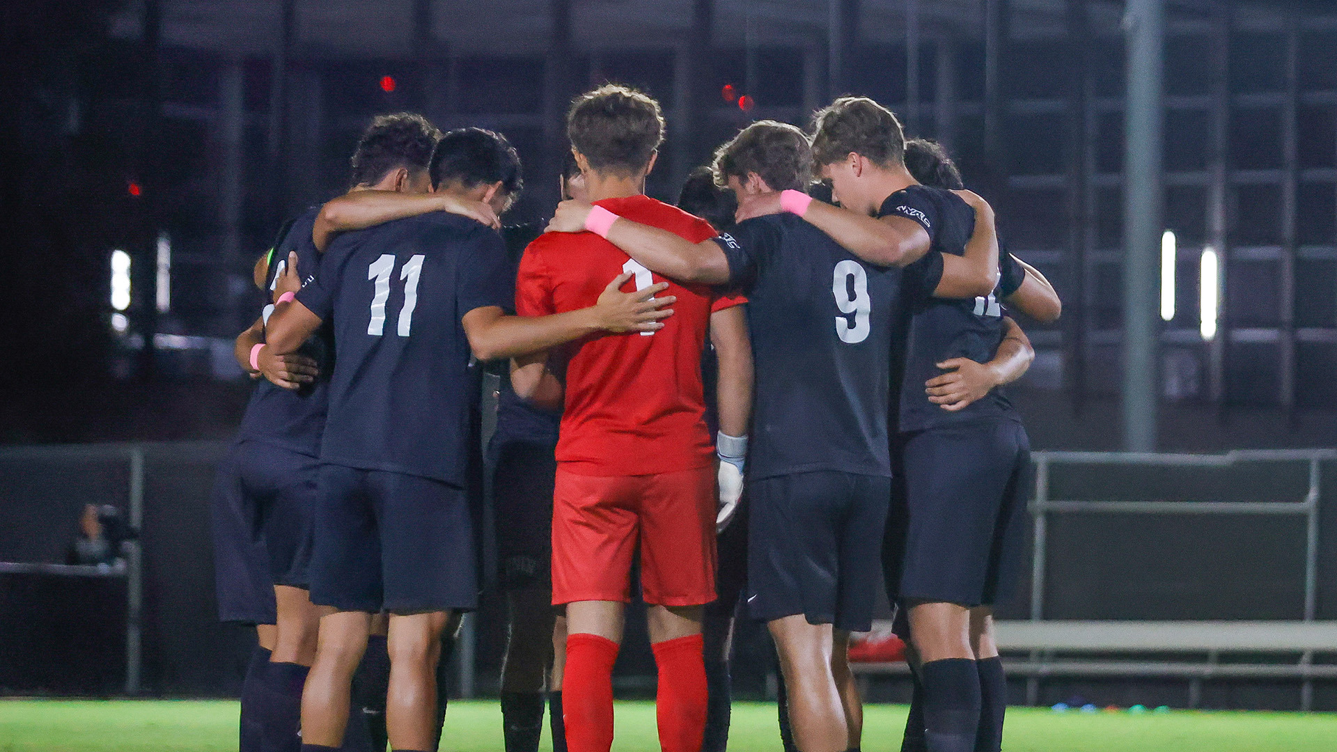Men's Soccer Huddle