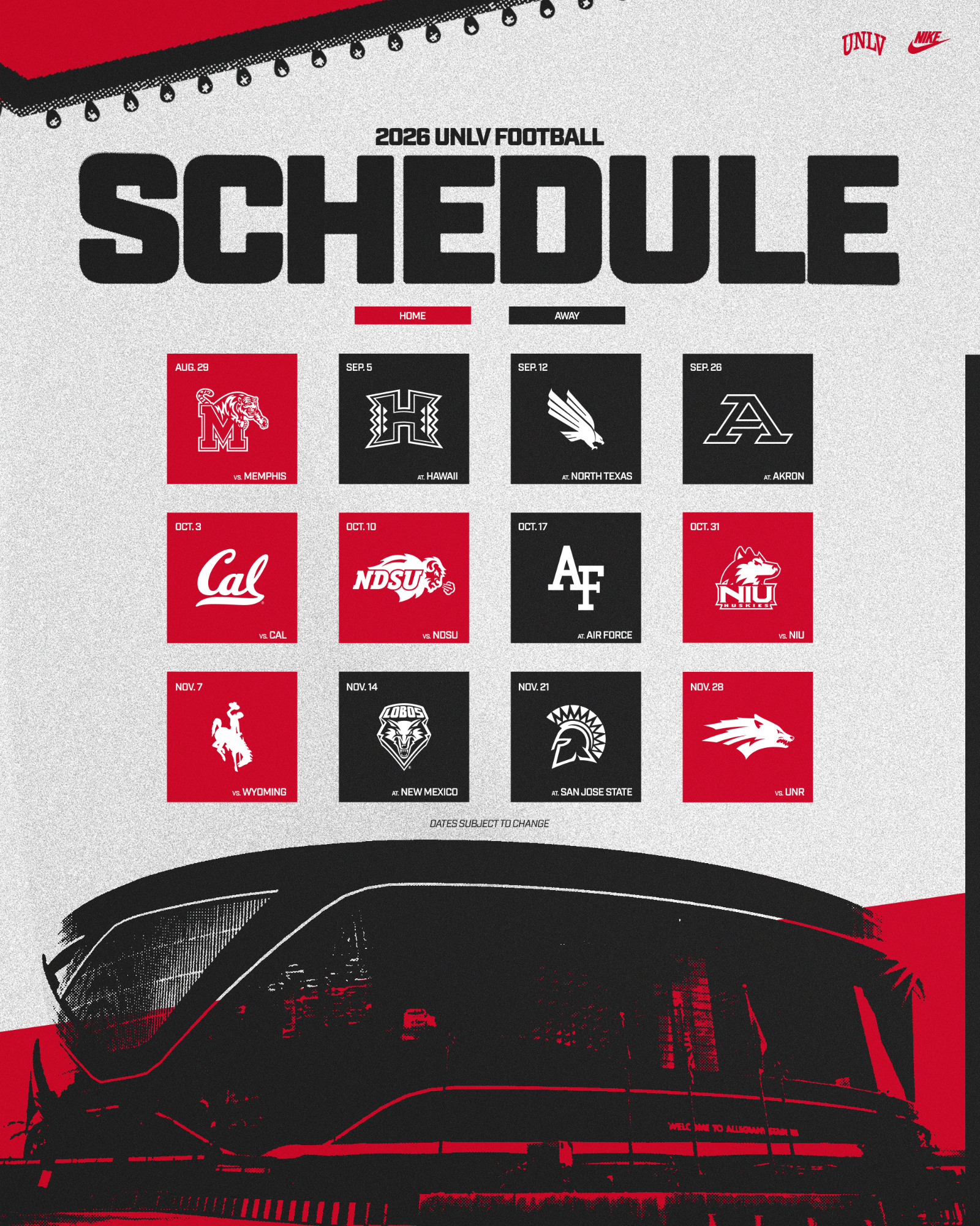Football schedule graphic