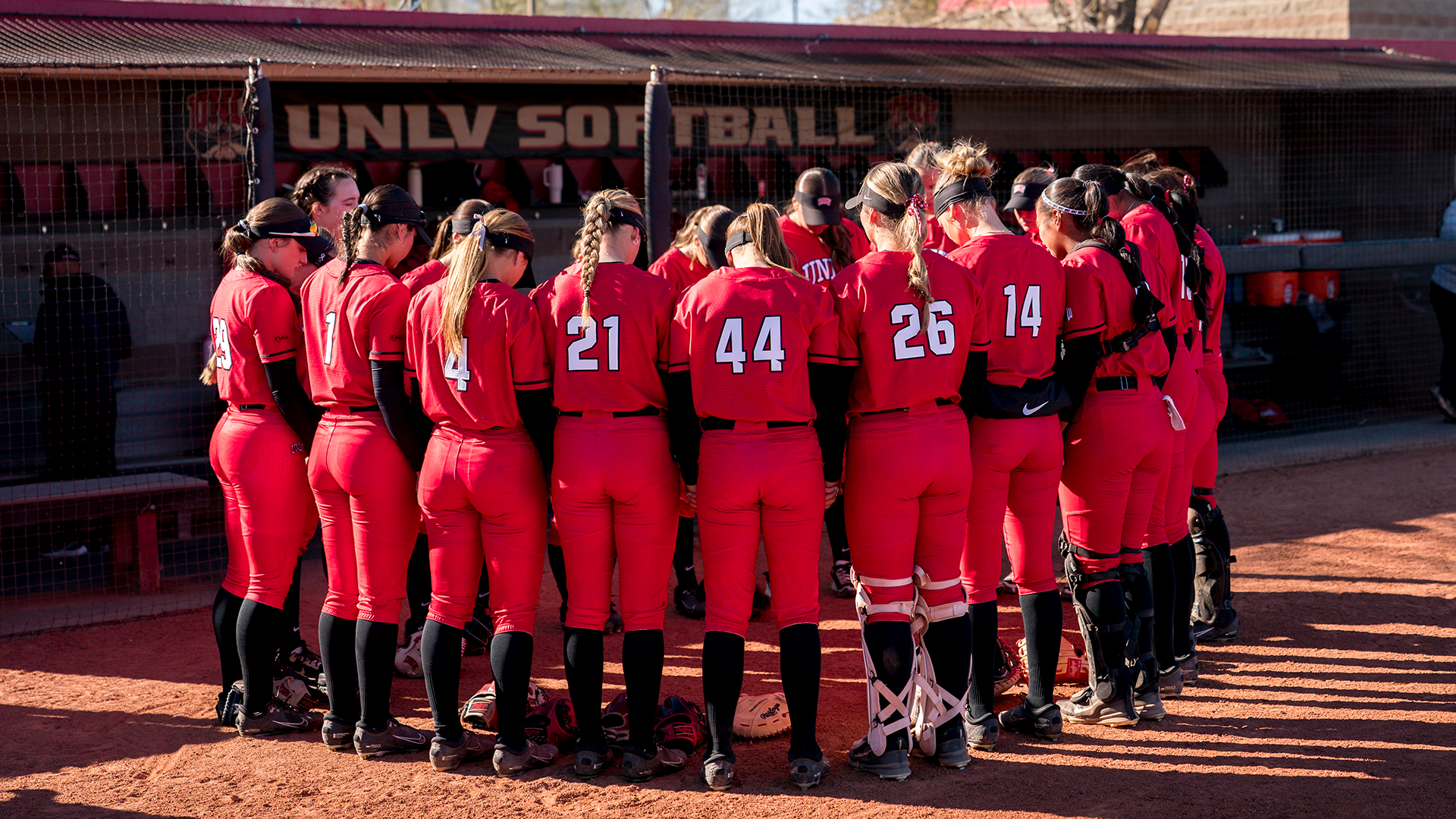 Softball huddle