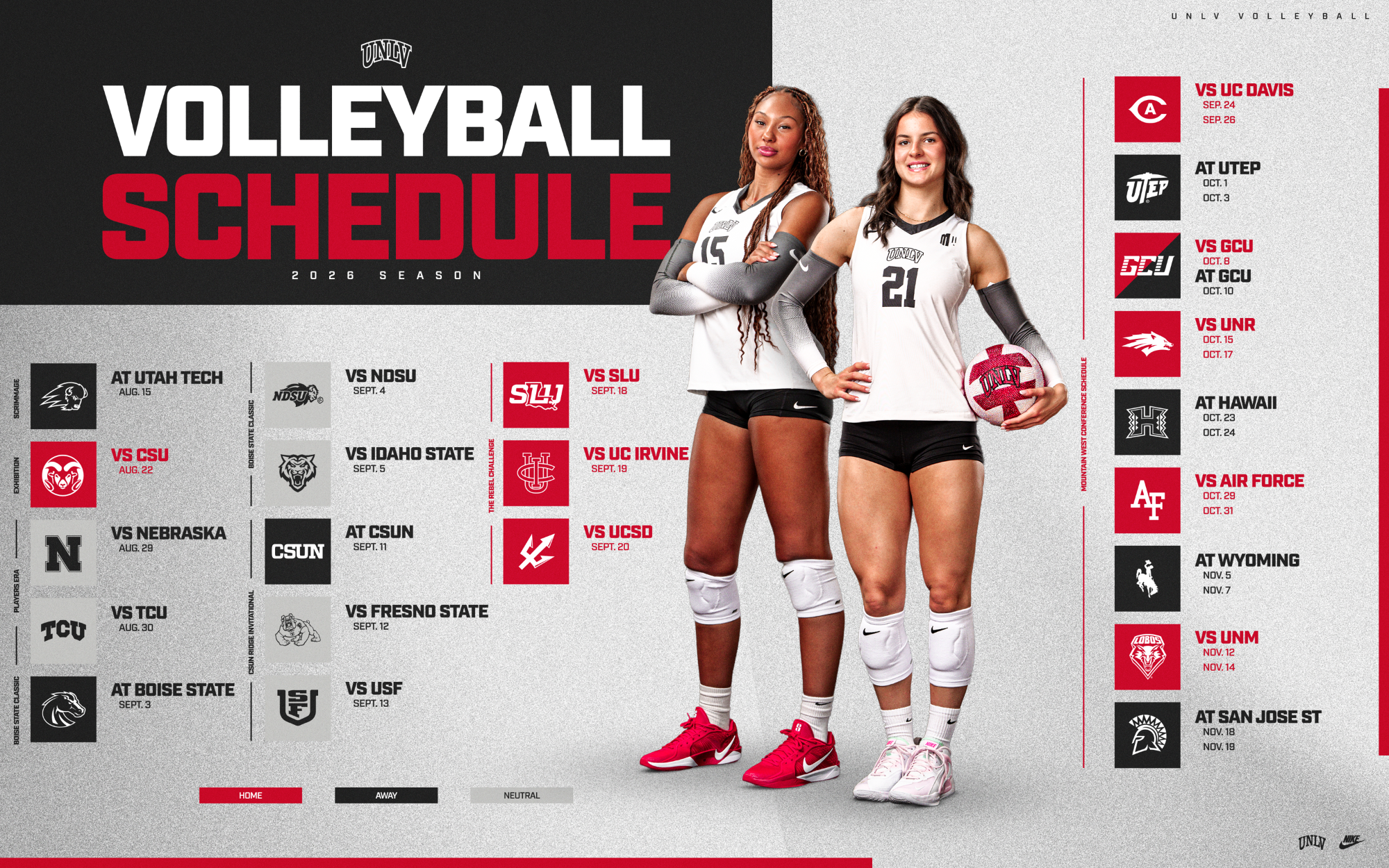 2026 Volleyball Schedule