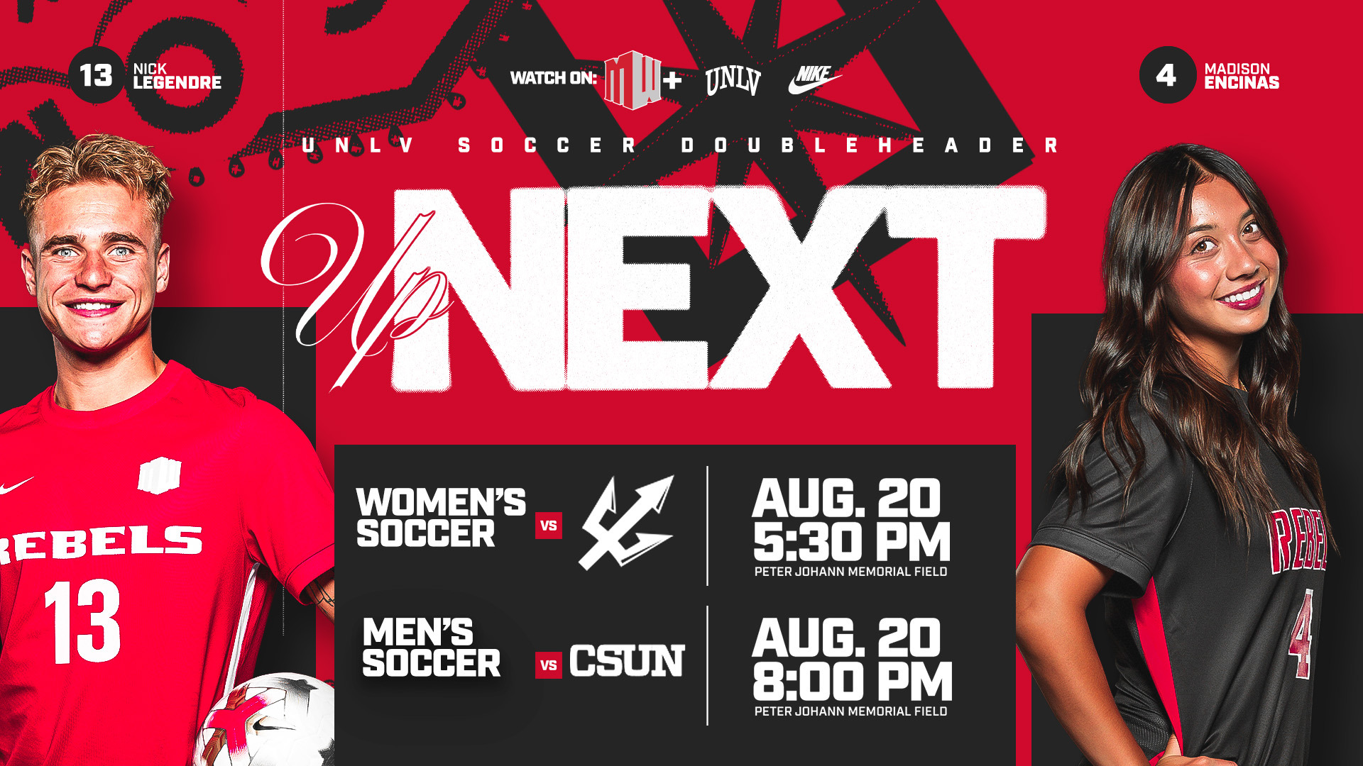 Soccer Doubleheader Aug. 20
