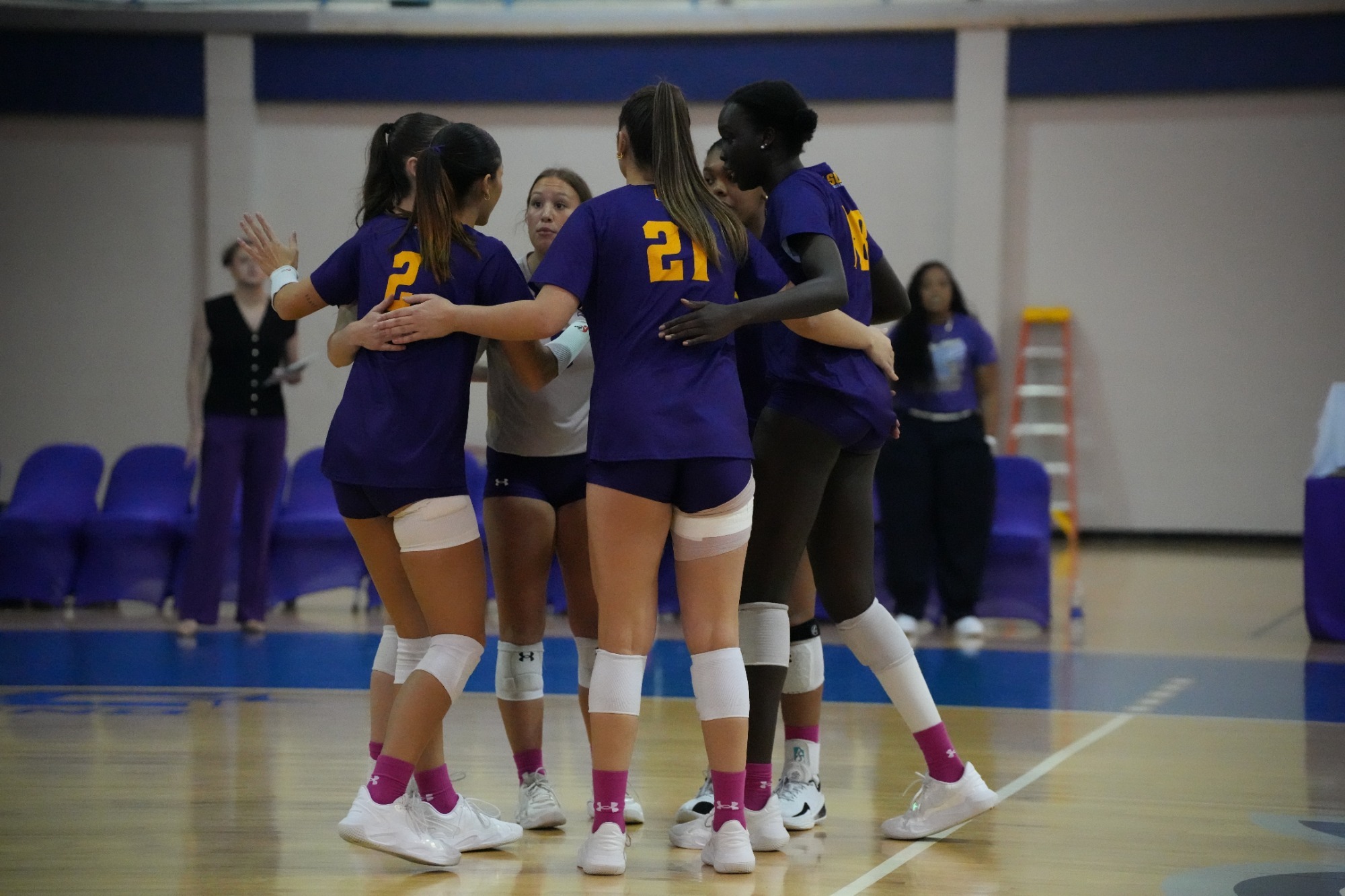 Volleyball Team Huddle