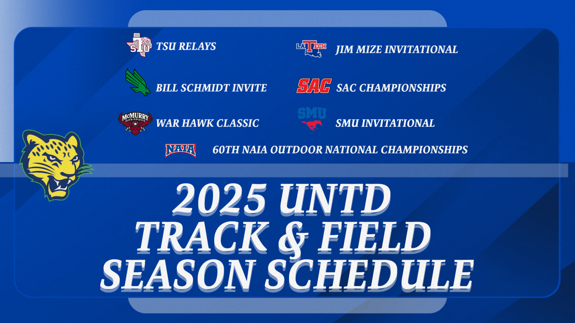 UNTD 2025 Track and Field Schedule Final