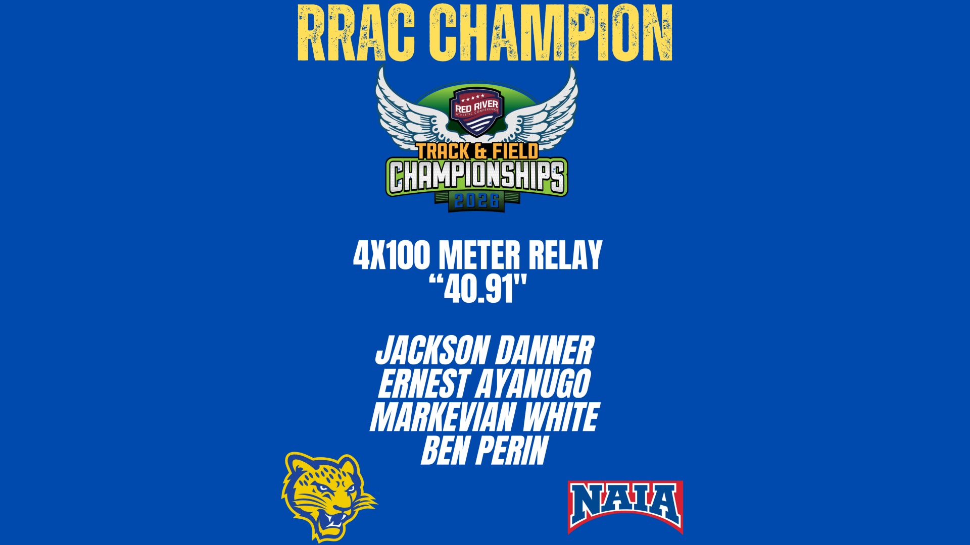 RRAC Men's T&F 4x100m relay champ