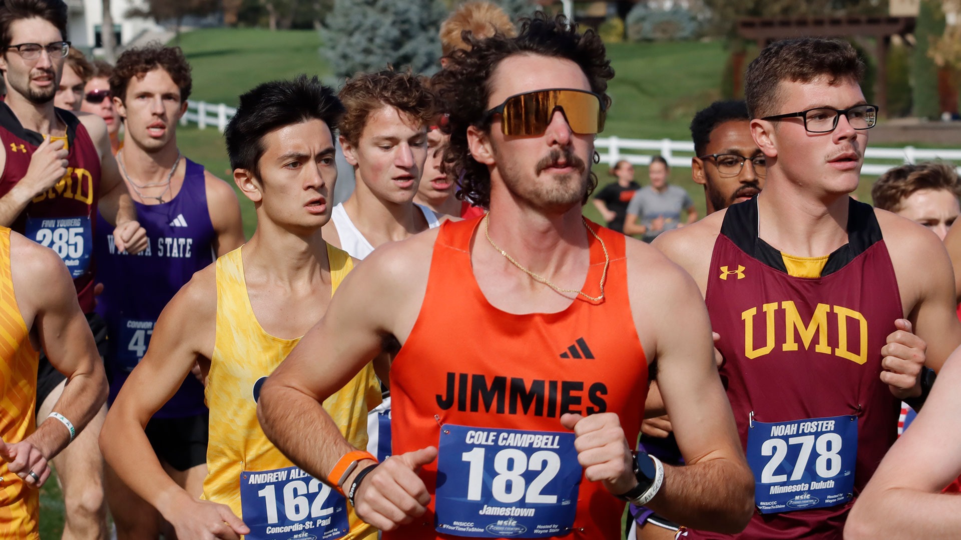 Cole Campbell was the top finisher for the Jimmie men's XC team at the NSIC Championships
