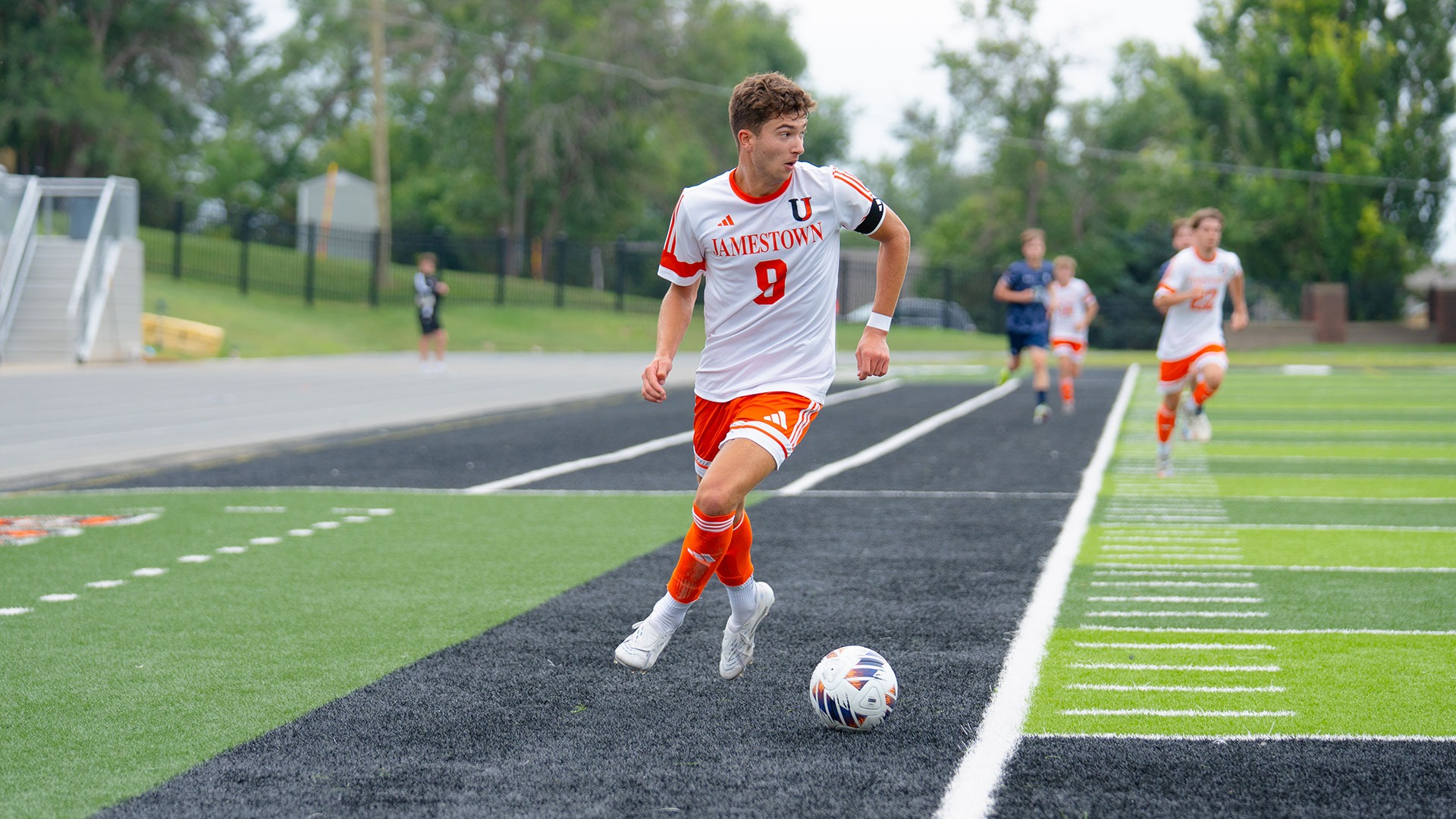 Jake Simson tied a UJ record with five goals against Trinity Bible College