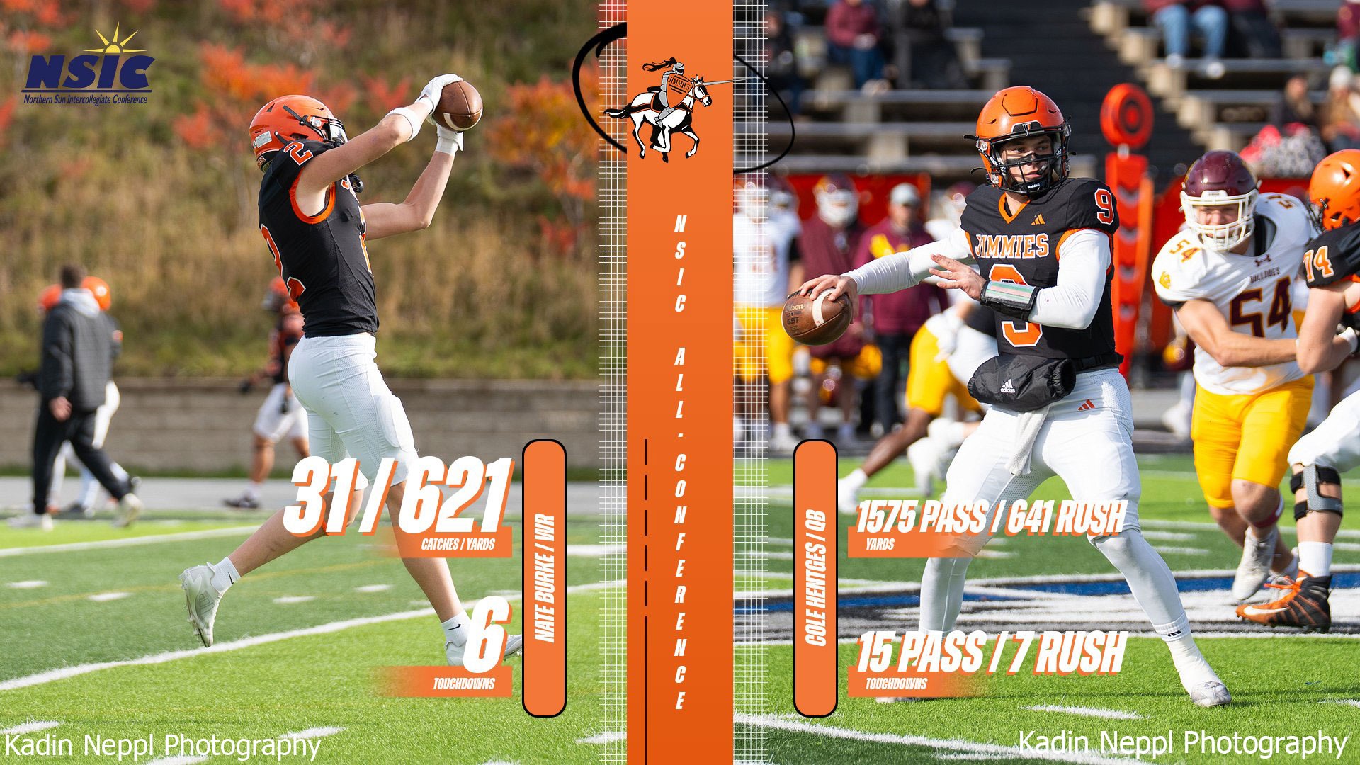 Nate Burke and Cole Hentges were named NSIC Second Team All-Conference