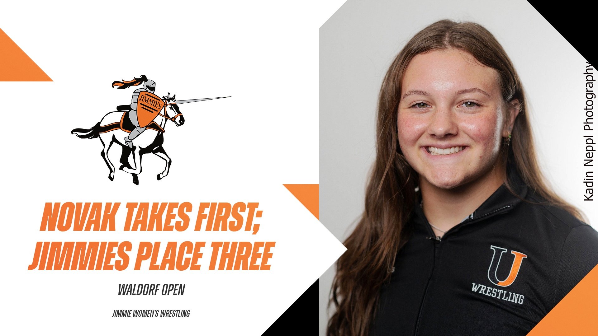 Emily Novak took first at 180 pounds for UJ at the Waldorf Open on November 8, 2025