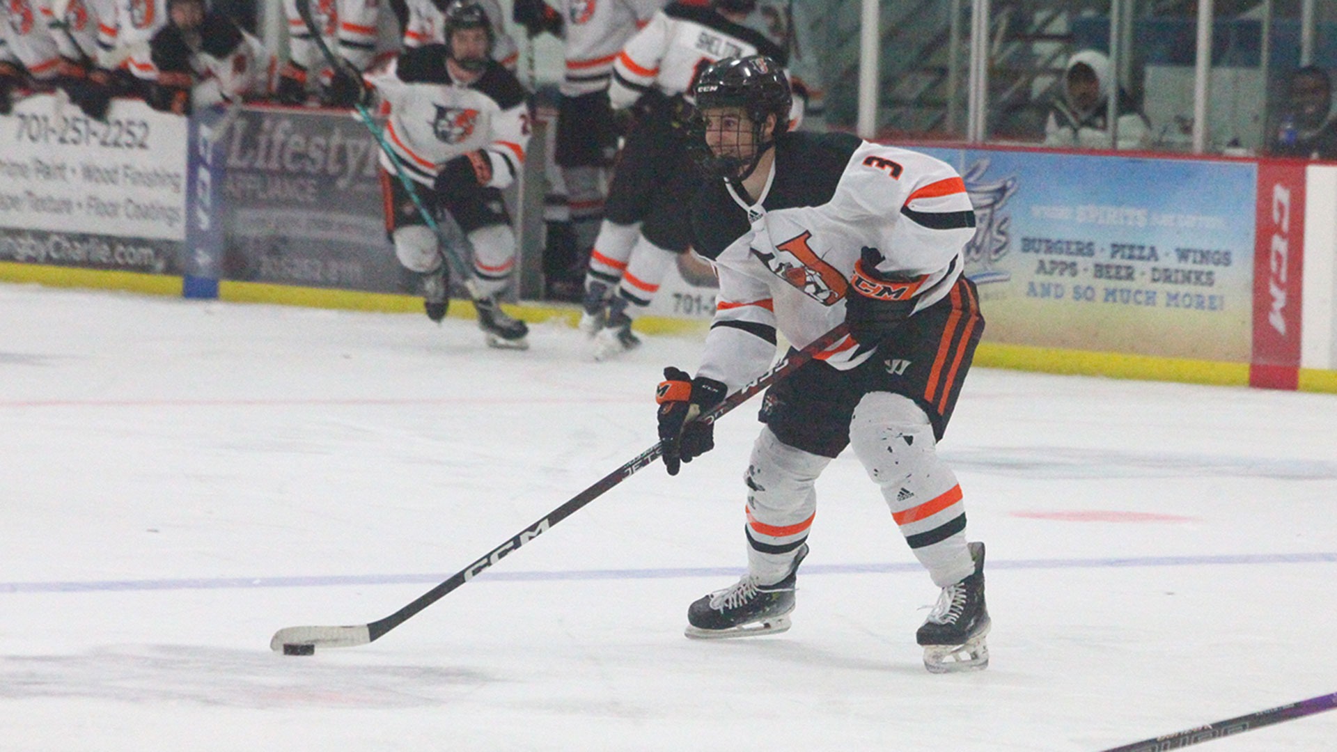 UJ's Stefan Bodtker handles the puck in a game earlier this season