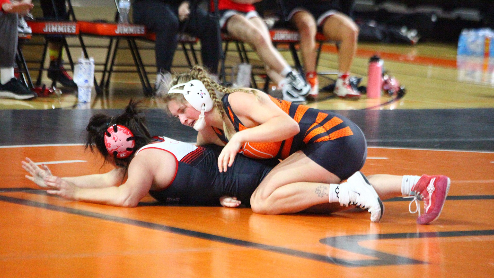 The Jimmie women's wrestling team competed in the Midland Warrior Open on January 31, 2026