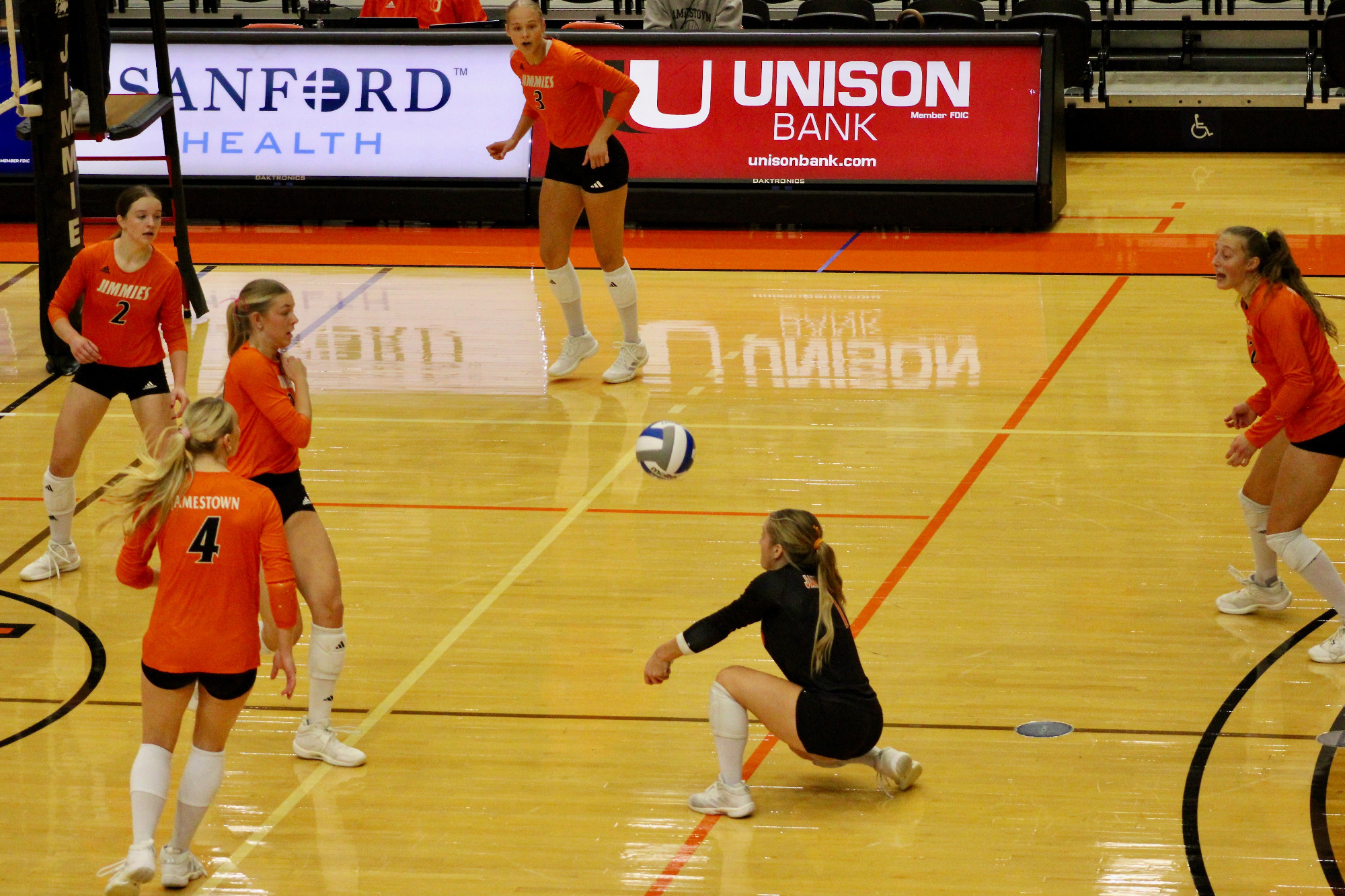 Sophie Ketterling digging the ball against Minnesota State (10/16)