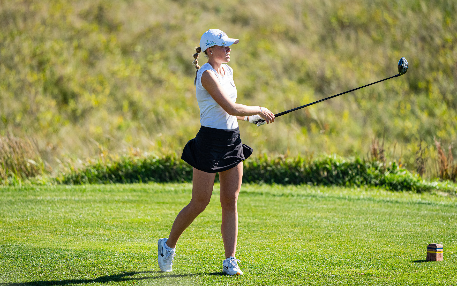 Kacie Rexin tees off at the Battle in the North (10/5) 