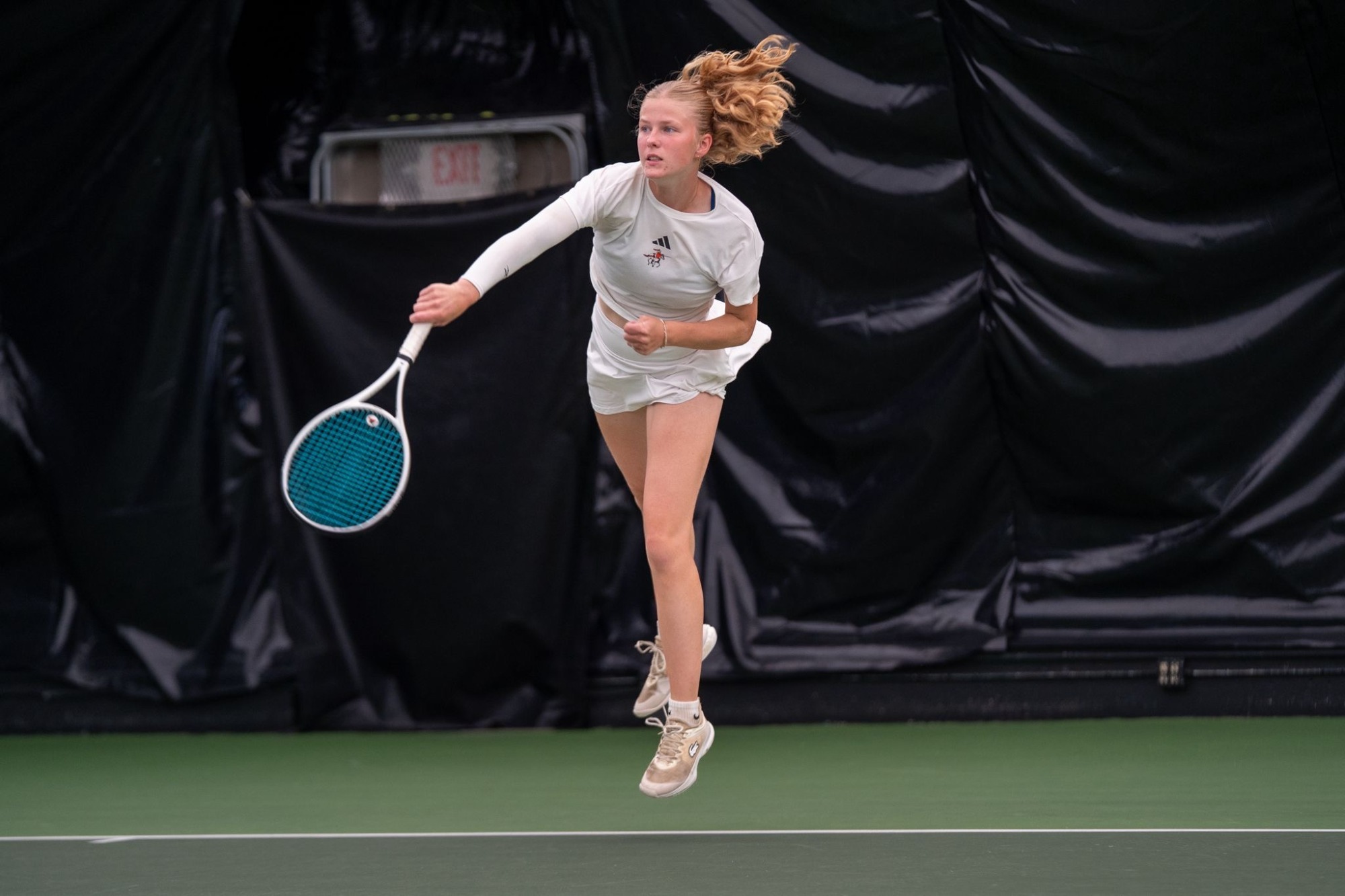 The Jimmie tennis team competed against Augustana on February 14, 2026