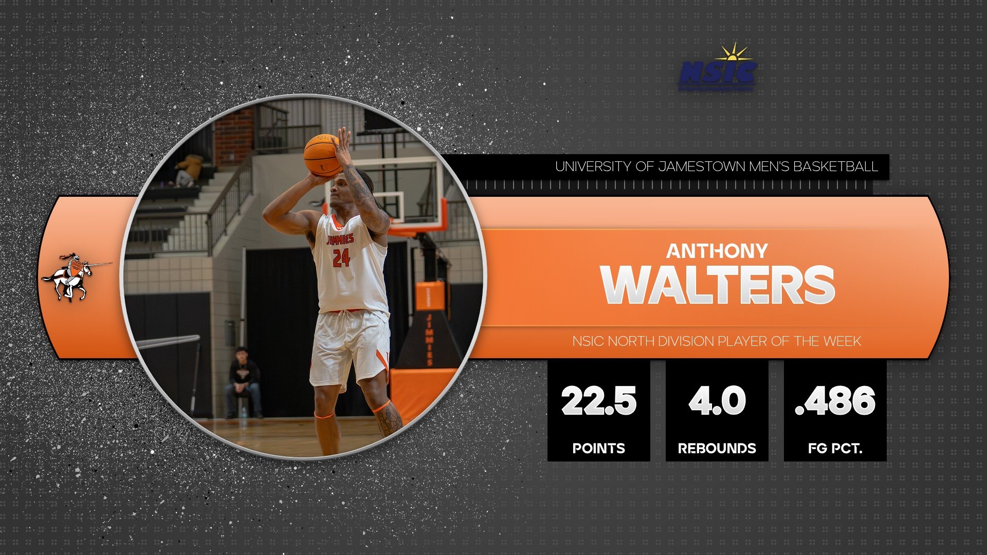 Anthony Walters was named NSIC North Division Player of the Week 