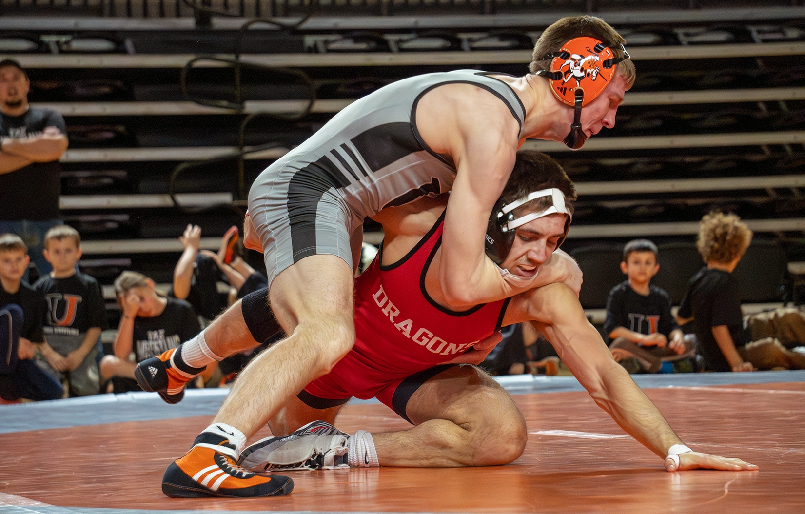 The Jimmie men's wrestling team hosted MSUM in its final home dual on February 20, 2026