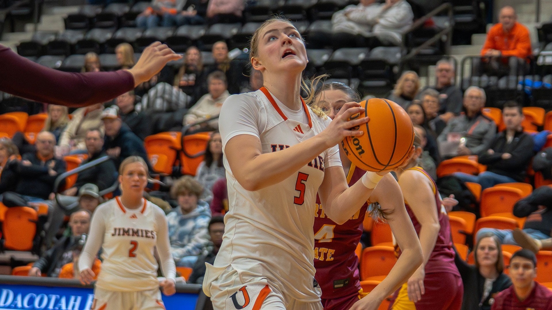 Allie Berns had a career-high 34 points in Saturday's game against UM Crookston