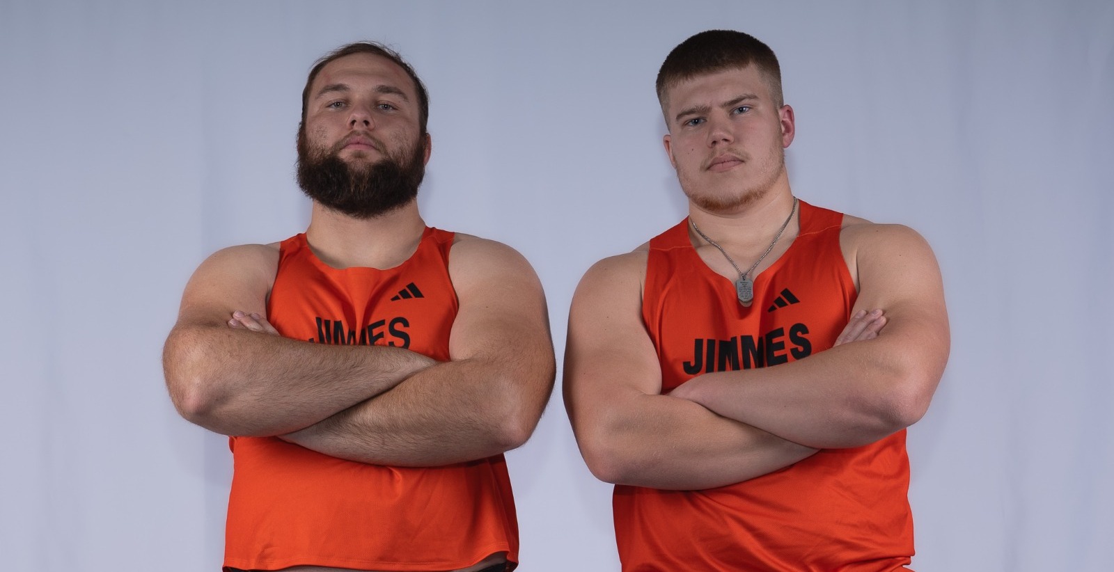 UJ Mens Throwers, arms crossed posing for a photo