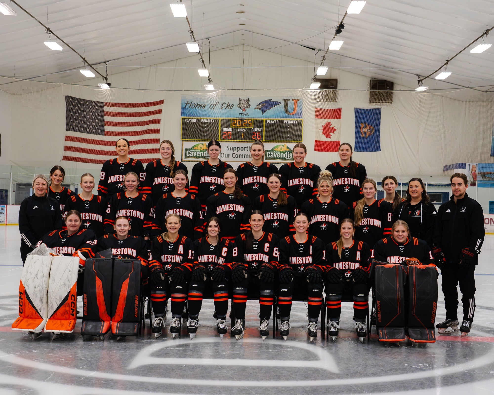 The 2025-26 ACHA Division 1 UJ women's hockey team picture