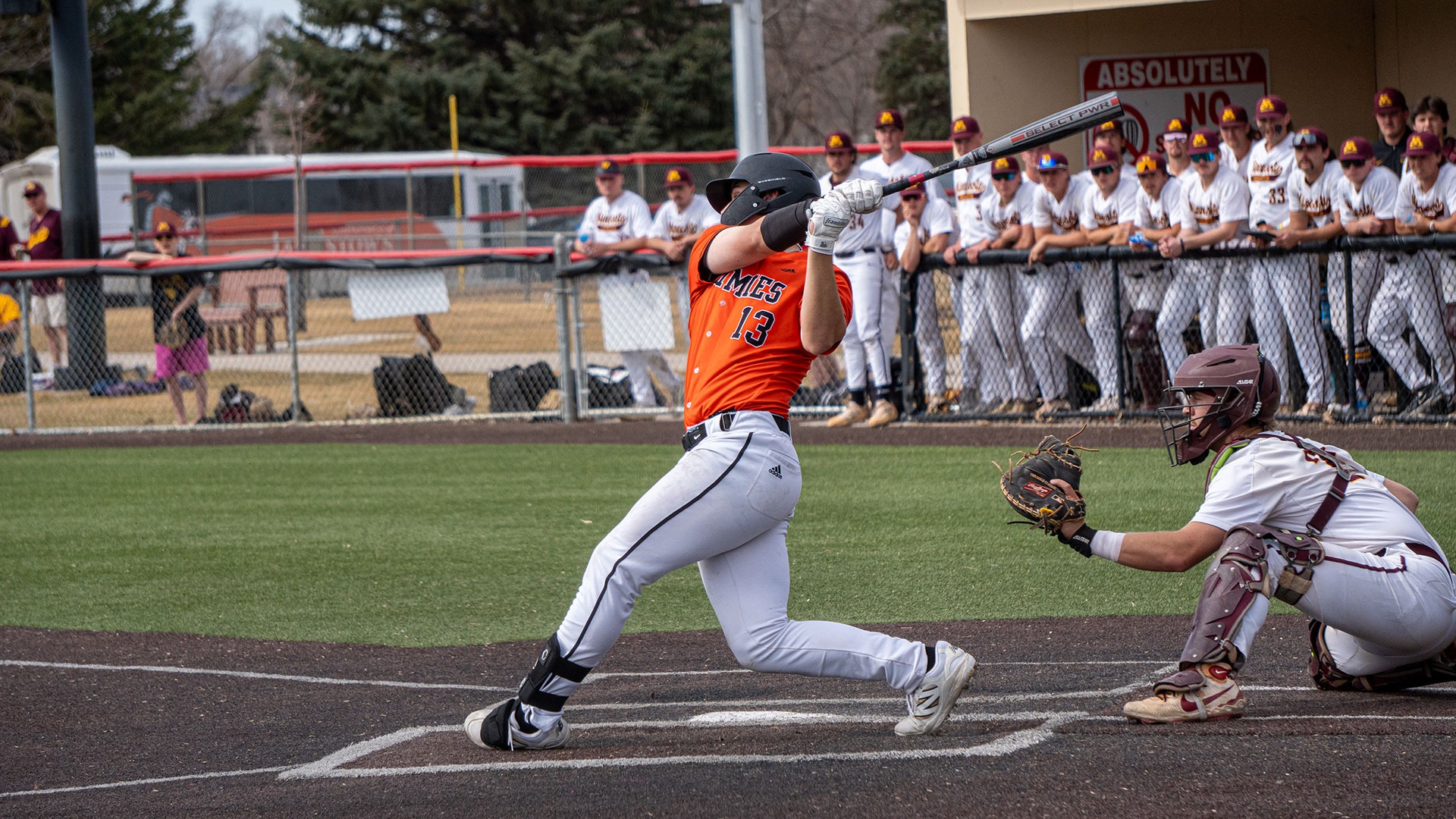 UJ's Trayson Kostial launches a home run against Minnesota Crookston on March 20, 2026