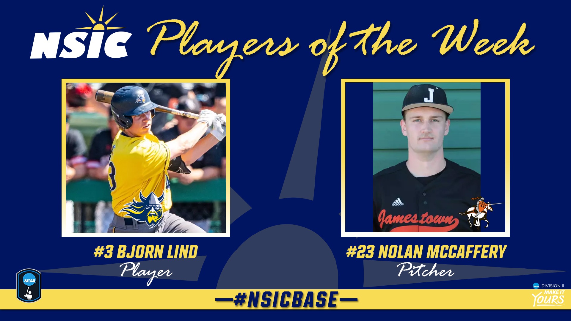Nolan McCaffery was named NSIC Pitcher of the Week for games March 3-8, 2026