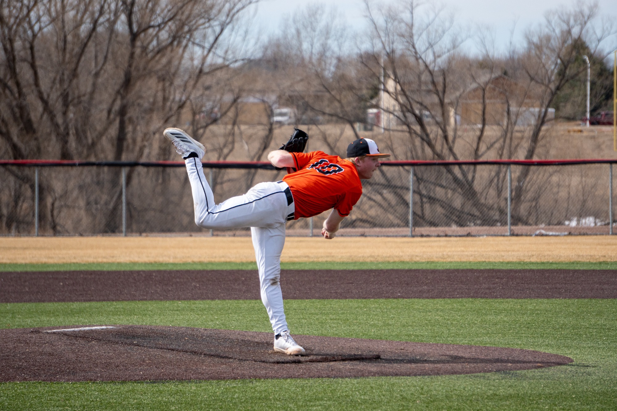 Isaac Hanson throws a pitch earlier this season