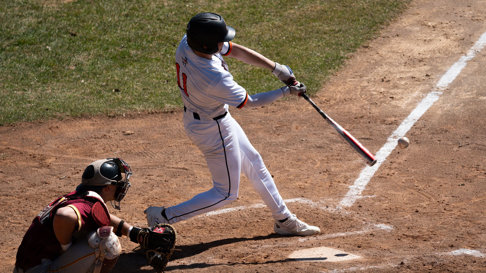 UJ's Jacob Thomas connects with a pitch on Wednesday, April 15, 2026 at Jack Brown Stadium