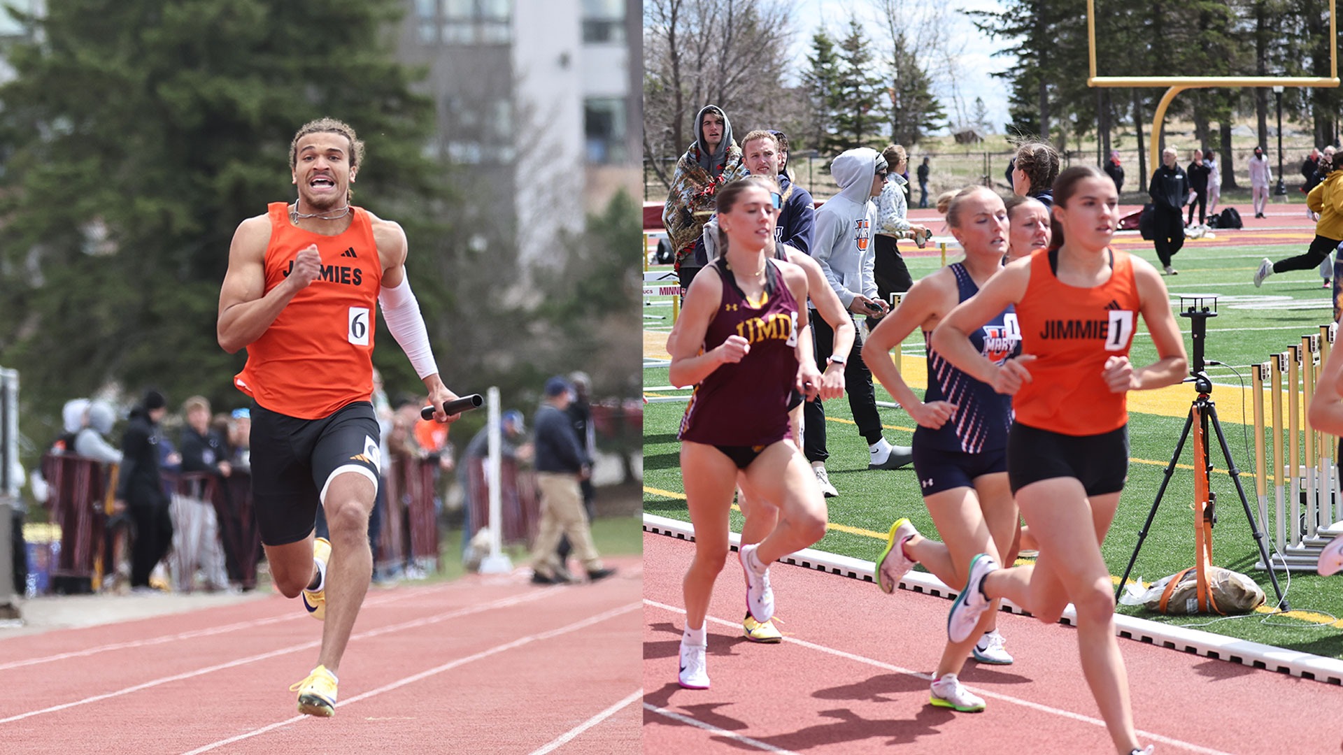 The Jimmie men's and women's track & field teams took ninth place at the NSIC Championships