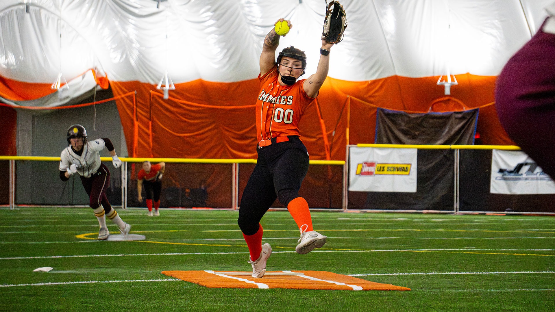 Abby Blair delivers a pitch earlier this season for the Jimmies