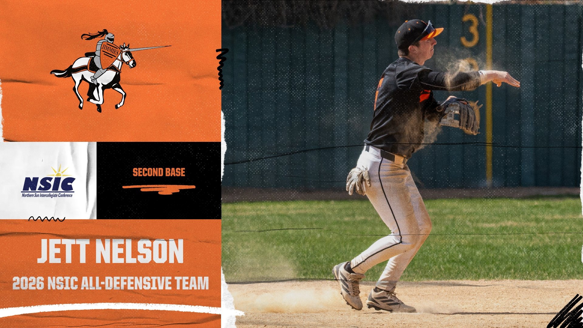 Jett Nelson was named to the 2026 NSIC All-Defensive Team