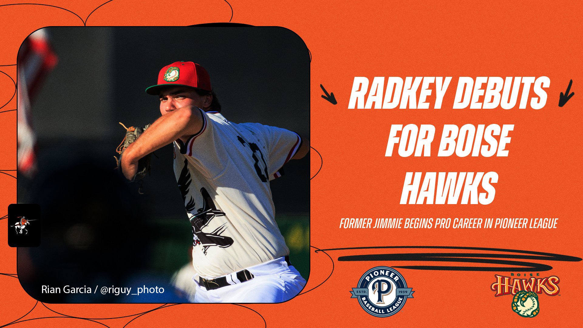 Former Jimmie Ryan Radkey signed with the Boise Hawks of the Pioneer League