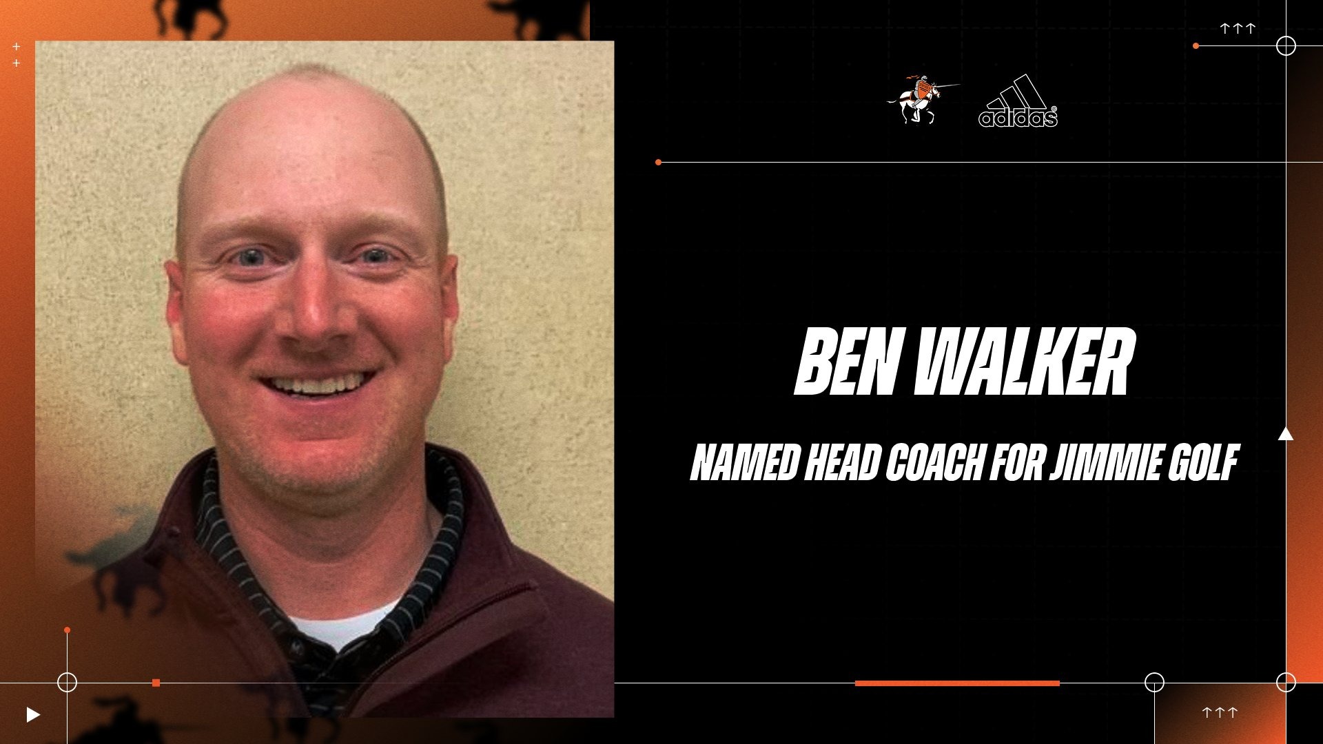 Ben Walker was named head coach of Jimmie men's and women's golf beginning with the 2026-27 season