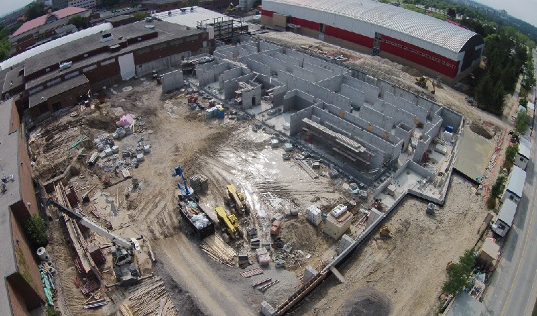 Flyover of the new Mitchell Centre Construction taken early June 2015