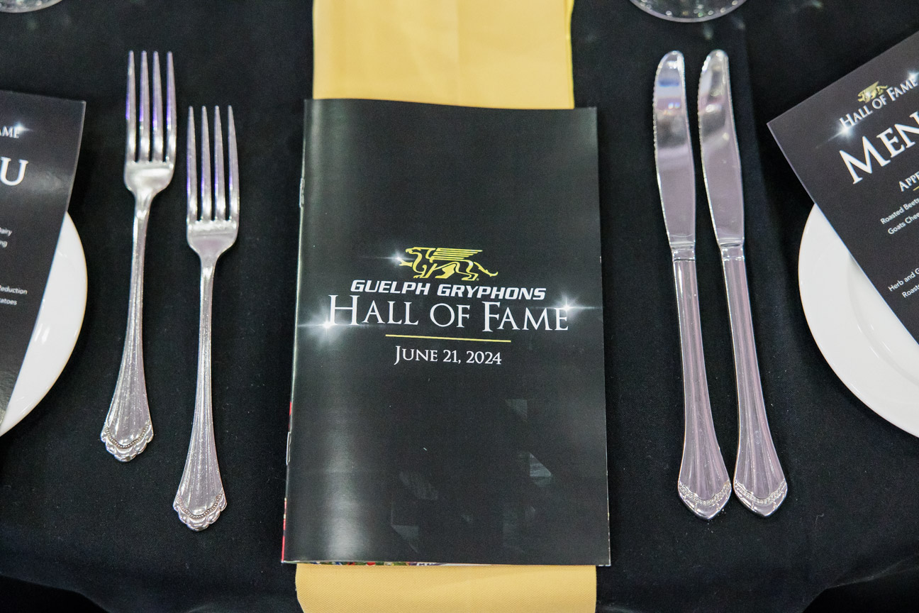 Gryphon Athletics 2024 Hall of Fame ceremony, held on Friday, June 21, 2024 at the Guelph Gryphons Athletics Centre