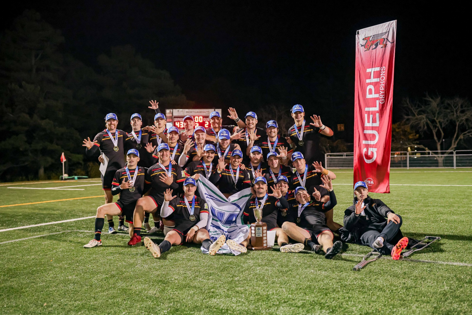 Banner photo - Gryphons men's rugby 2025 OUA champions